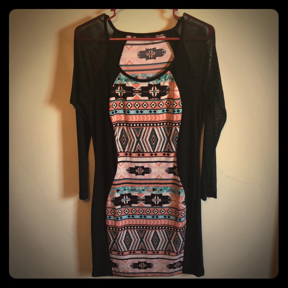 NM Tribal Long Sleeve Dress